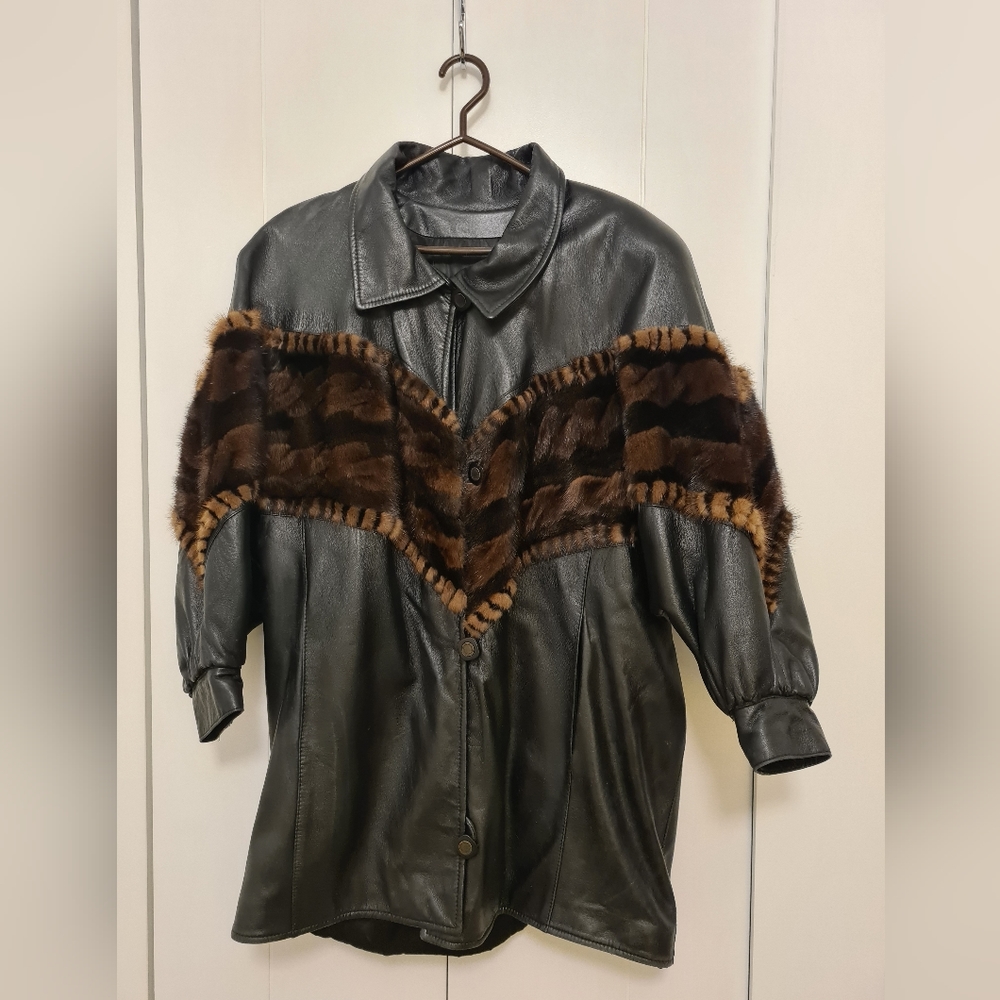 Mink leather jacket